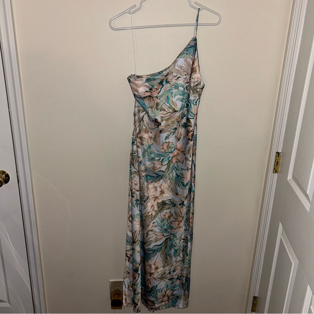 Significant Other Floral One Shoulder Slip Maxi Dress - Picture 1 of 4